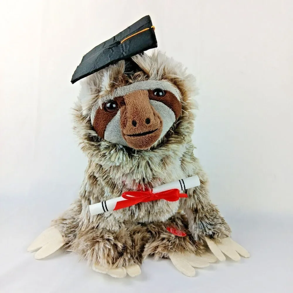 2019 Musical Animated Sloth Plush Graduation Gift Sings Young Dumb Broke